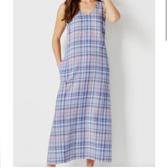 100% Linen Maxi Dress - Picture 1 of 6